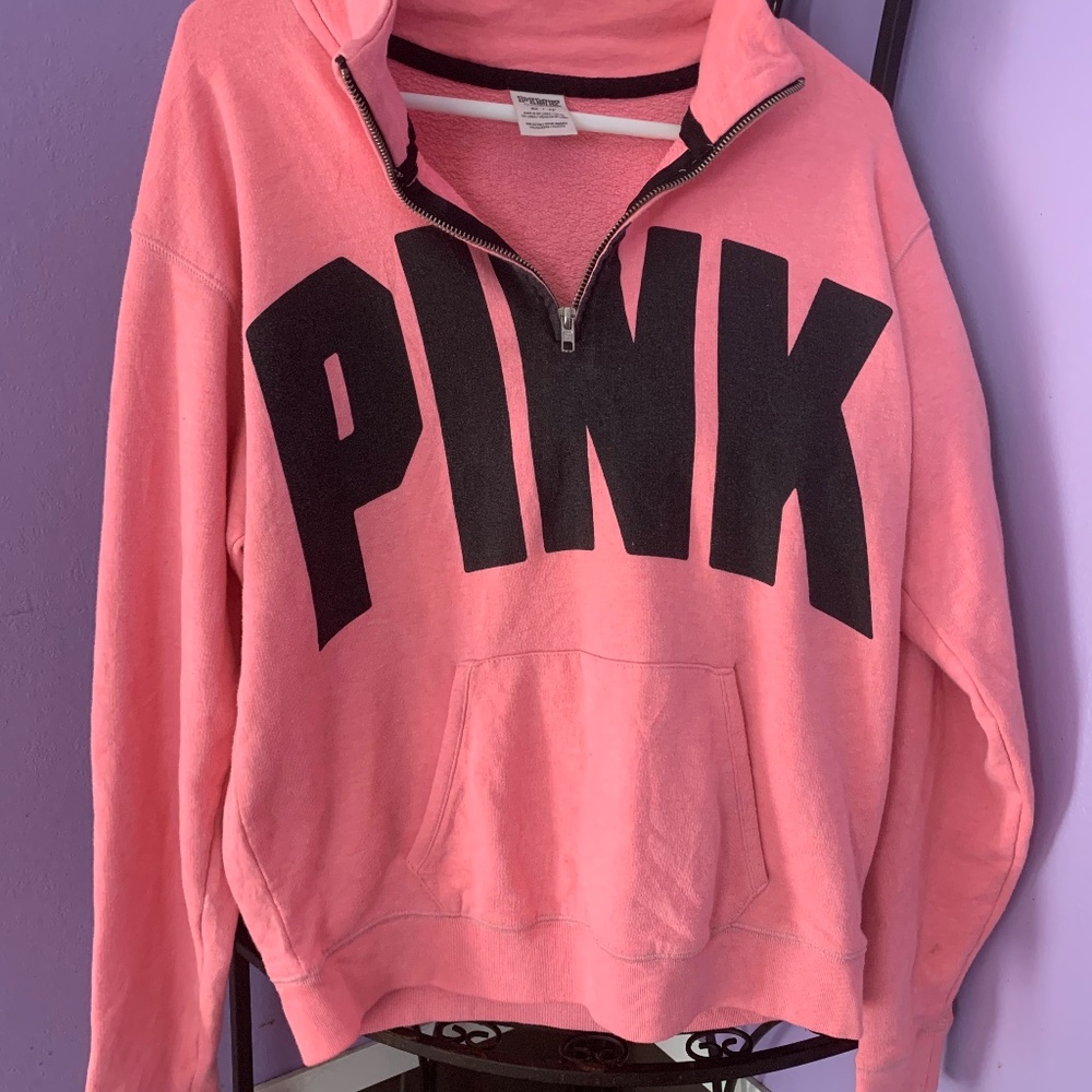 Vs PINK Hlf zip sweatshirt